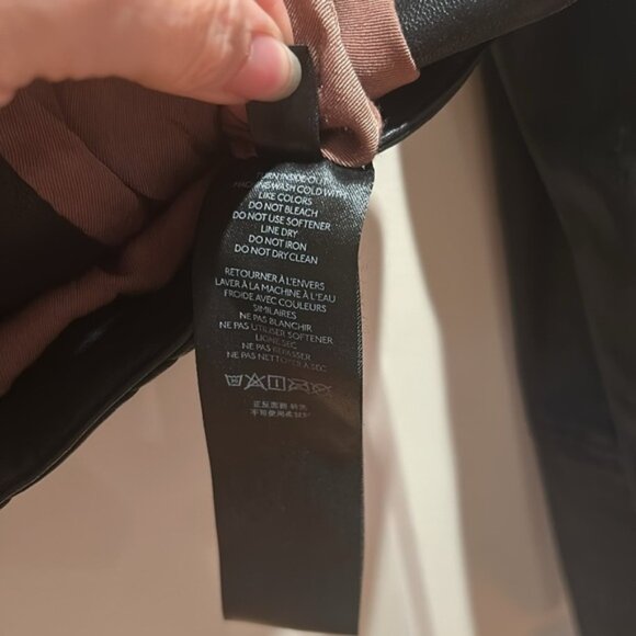 🎀 NEW FREE PEOPLE faux leather Melrose Vegan Moto Jacket medium - Picture 12 of 16